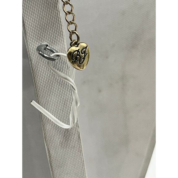 BETSEY JOHNSON Vintage Kitty White Cat Meow Floating Charm Pearl Heart Necklace - Picture 4 of 10